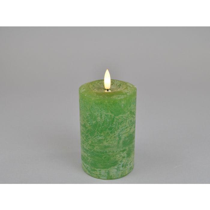 LED kaars 7,6x12 cm dark green main product photo