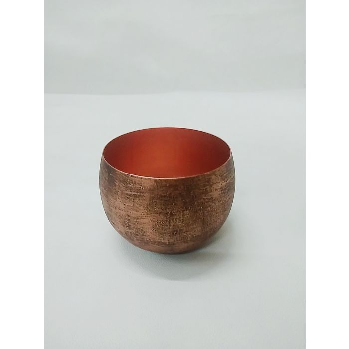 Waxinehouder koper/zwart 11,5x8 cm main product photo