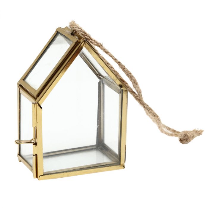 Ornament huisje goud main product photo
