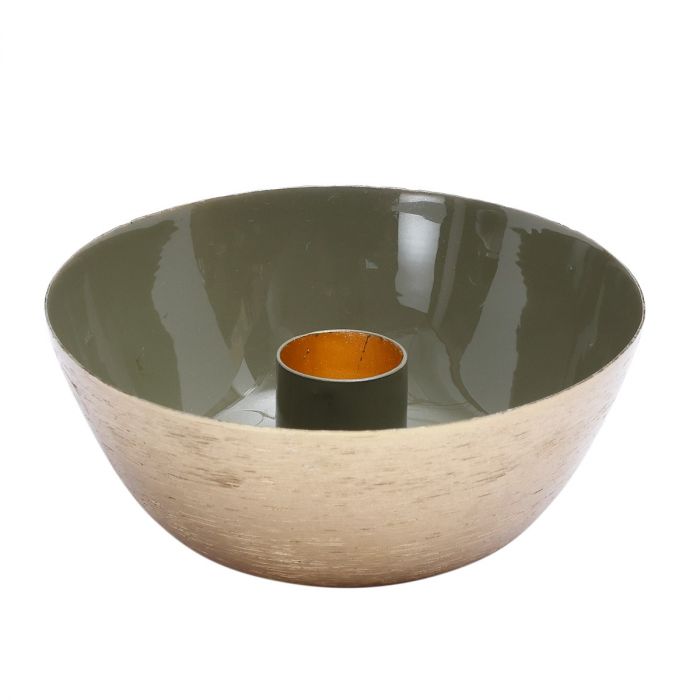 Kandelaar Jul olijf 10x4,5 cm main product photo