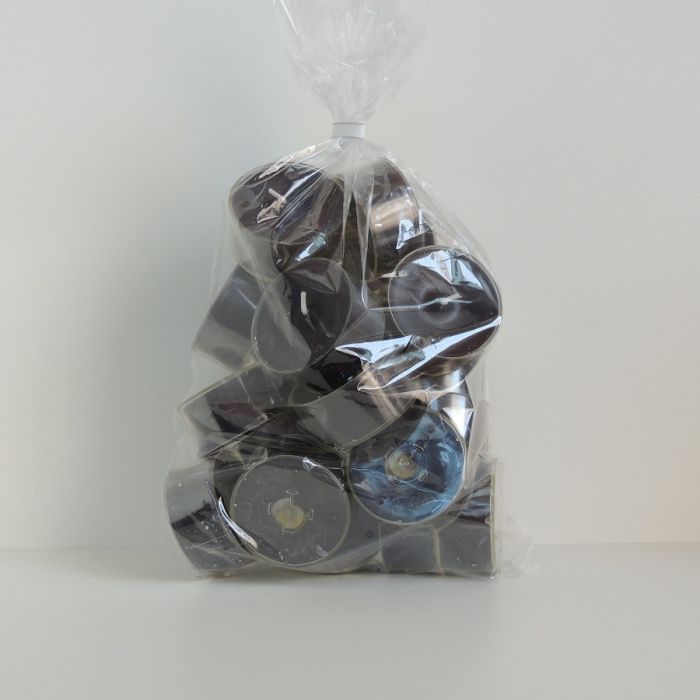 Theelichtjes 6 cm black (20 pcs) main product photo