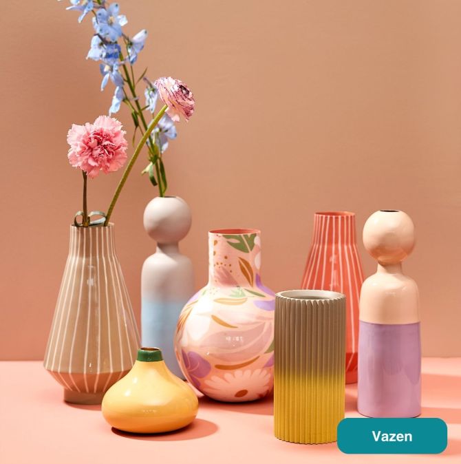 Vazen; zijde bloemen; sier vazen; bloemen