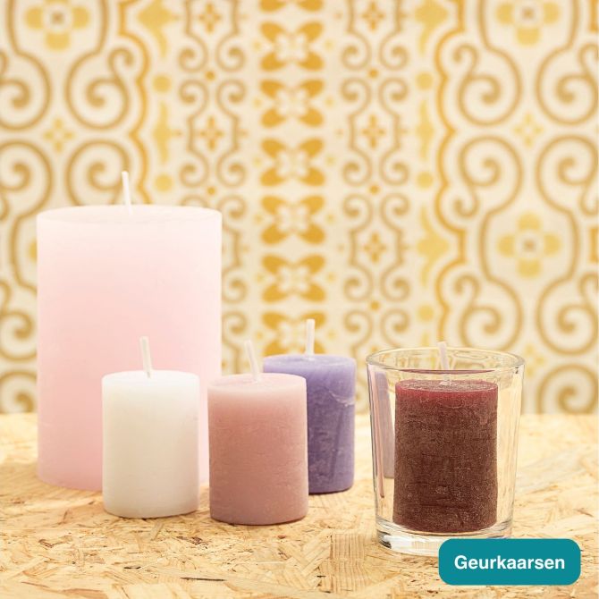 mini geurkaarsjes; geurkaarsen; geur; sfeer